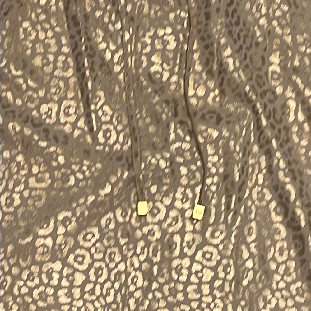 MICHAEL Michael Kors Gold Leopard Sailor Collar Ruffled Blouse w/Flare Sleeves 💛 - Picture 5 of 12